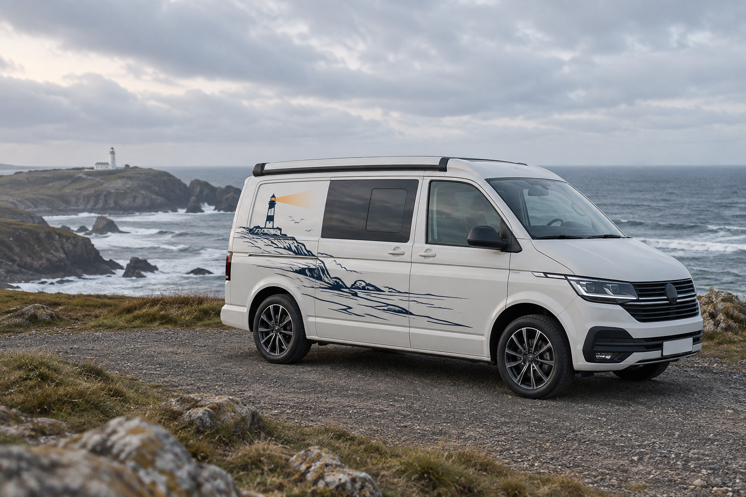 Night Watch coastal campervan graphic